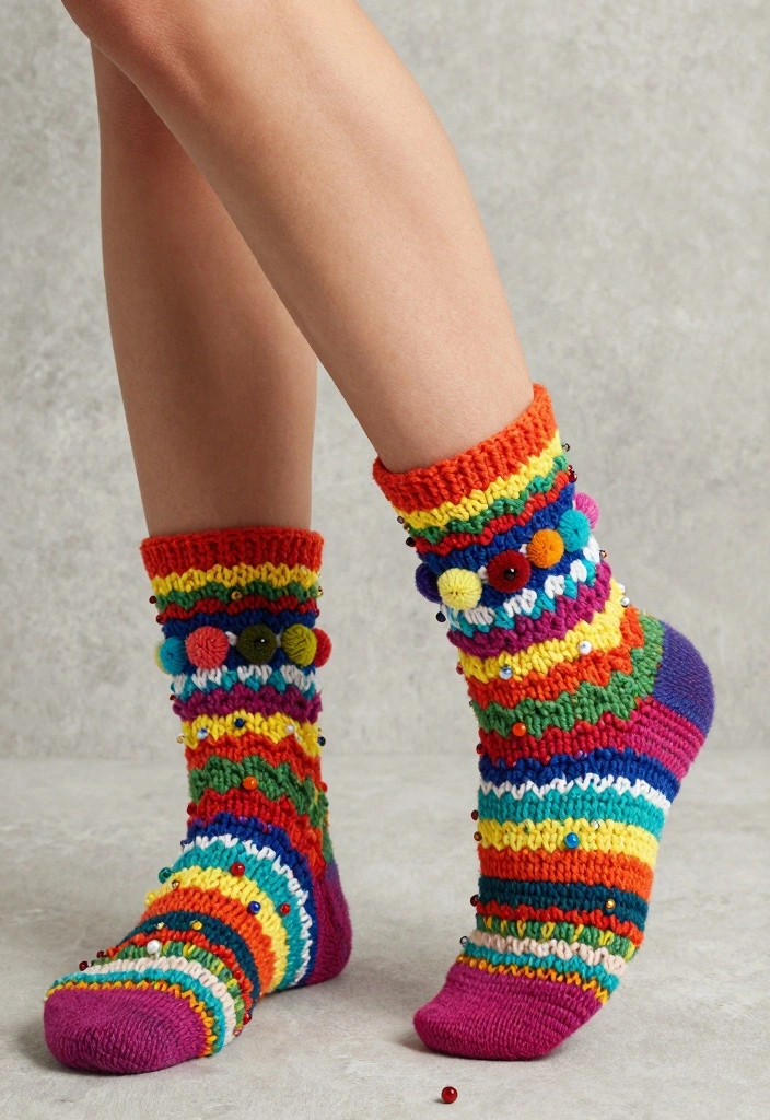 Crochet Socks Free Pattern Guide: 18 Cozy Sock Designs for Everyday Handmade Wear - 14. Boho Chic Crochet Socks 1