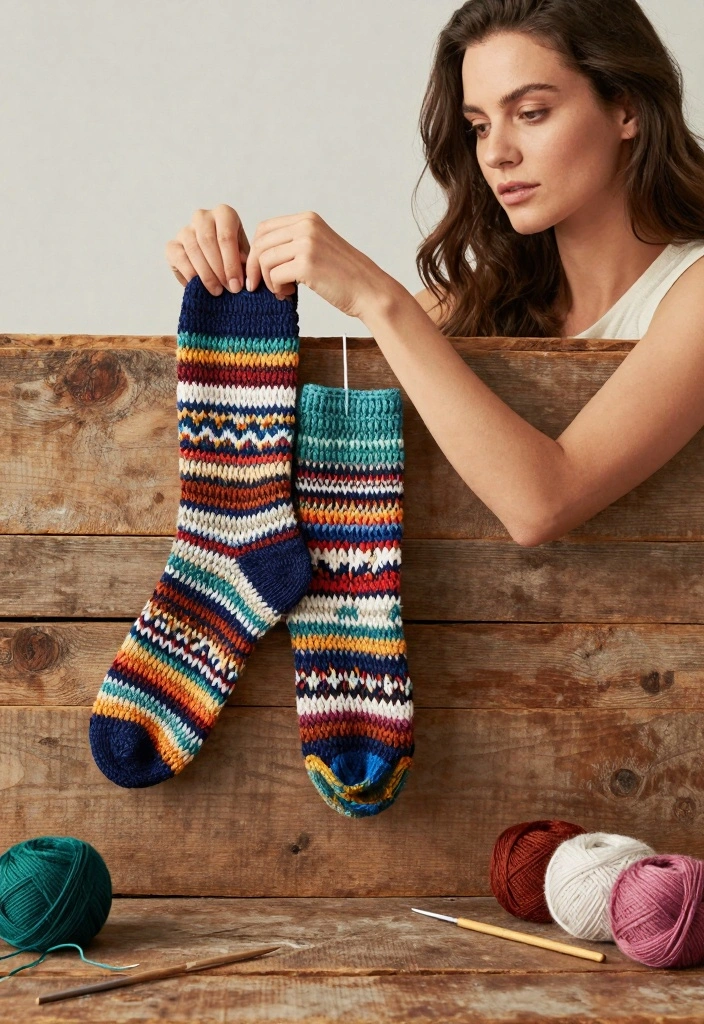 Crochet Socks Free Pattern Guide: 18 Cozy Sock Designs for Everyday Handmade Wear - 17. Fair Isle Crochet Socks 1