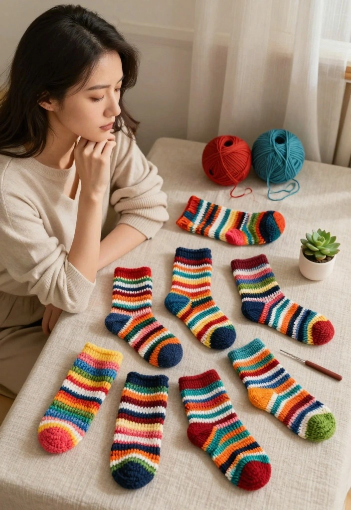 Crochet Socks Free Pattern Guide: 18 Cozy Sock Designs for Everyday Handmade Wear - 2. Striped Crochet Socks 1