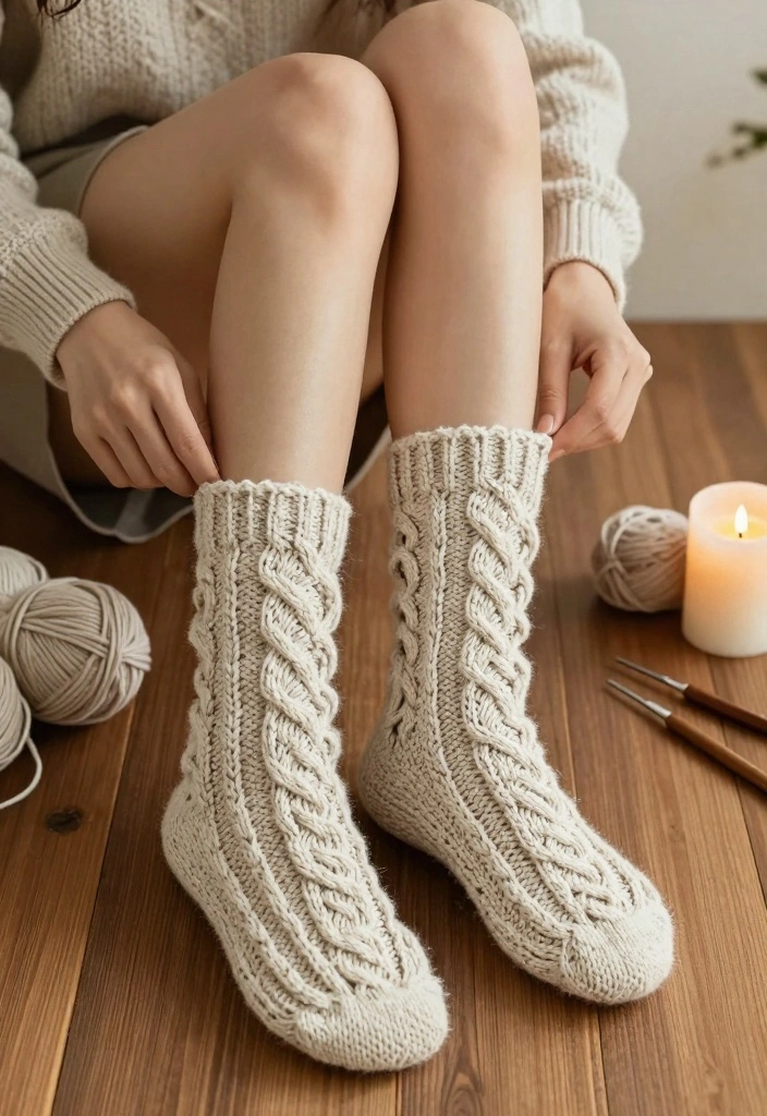 Crochet Socks Free Pattern Guide: 18 Cozy Sock Designs for Everyday Handmade Wear - 4. Cable Knit Inspired Socks 1