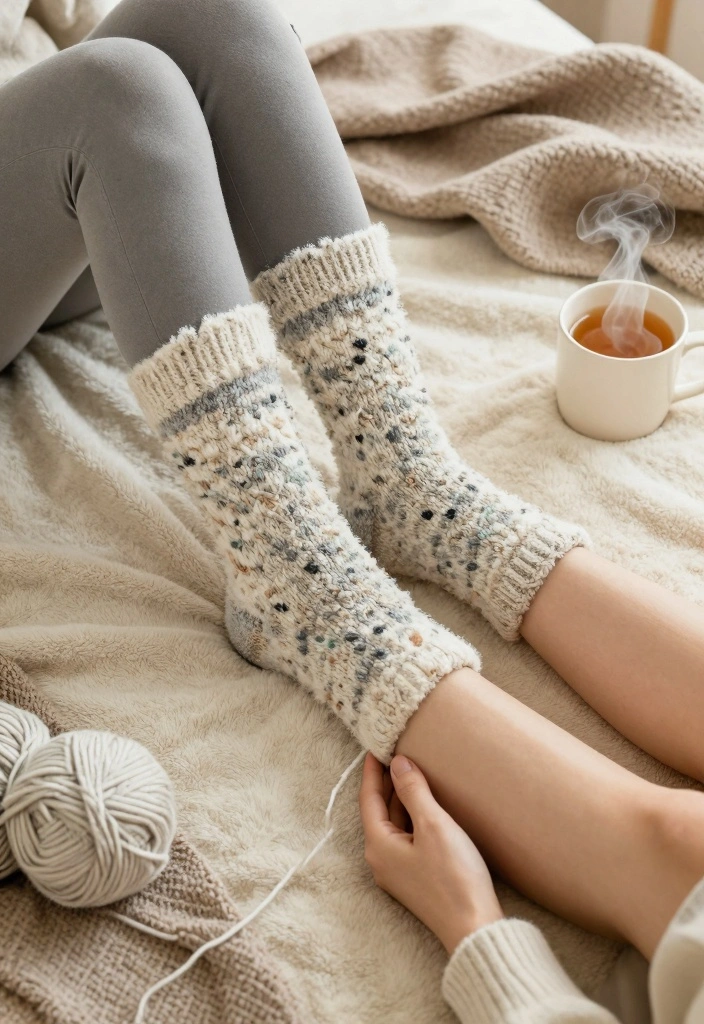 Crochet Socks Free Pattern Guide: 18 Cozy Sock Designs for Everyday Handmade Wear - 7. Cozy Bed Socks 1