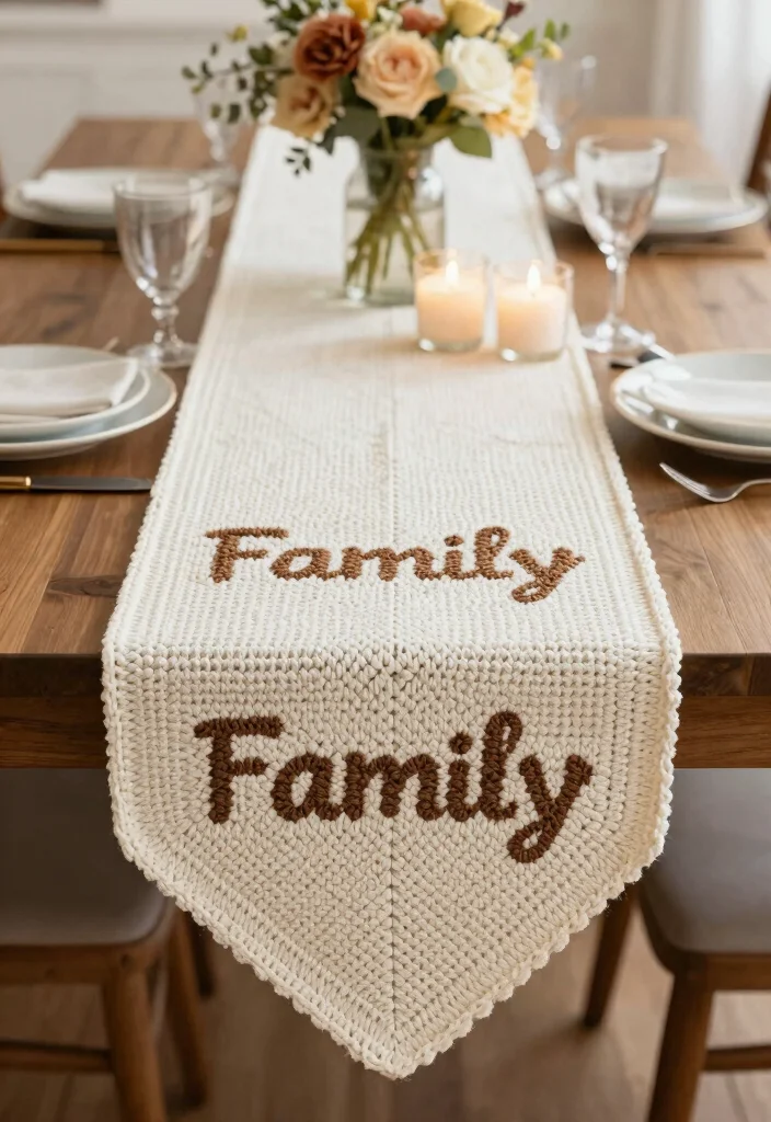 Crochet Table Runner Pattern Guide to Elevate Handmade Table Decor with 18 Beautiful Design Ideas - 10. Personal Touch with Customized Patterns 1