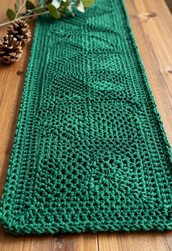 Crochet Table Runner Pattern Guide to Elevate Handmade Table Decor with 18 Beautiful Design Ideas - 7. Statement Textures 1