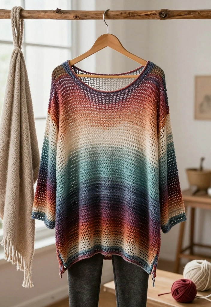 Crochet Top Pattern Free Guide for Everyday Handmade Outfits: 18 Modern Style Ideas - 6. Comfortable Crochet Tunic 1