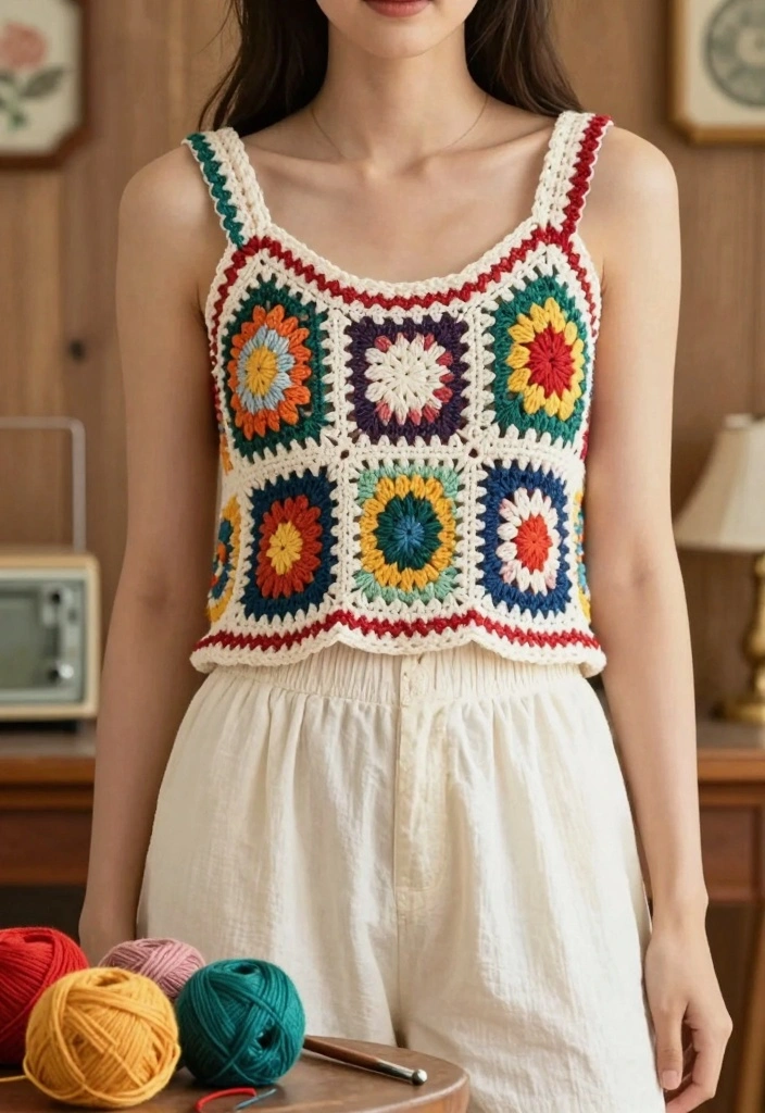 Crochet Top Pattern Free Guide for Everyday Handmade Outfits: 18 Modern Style Ideas - 8. Vintage-Inspired Crochet Top 1