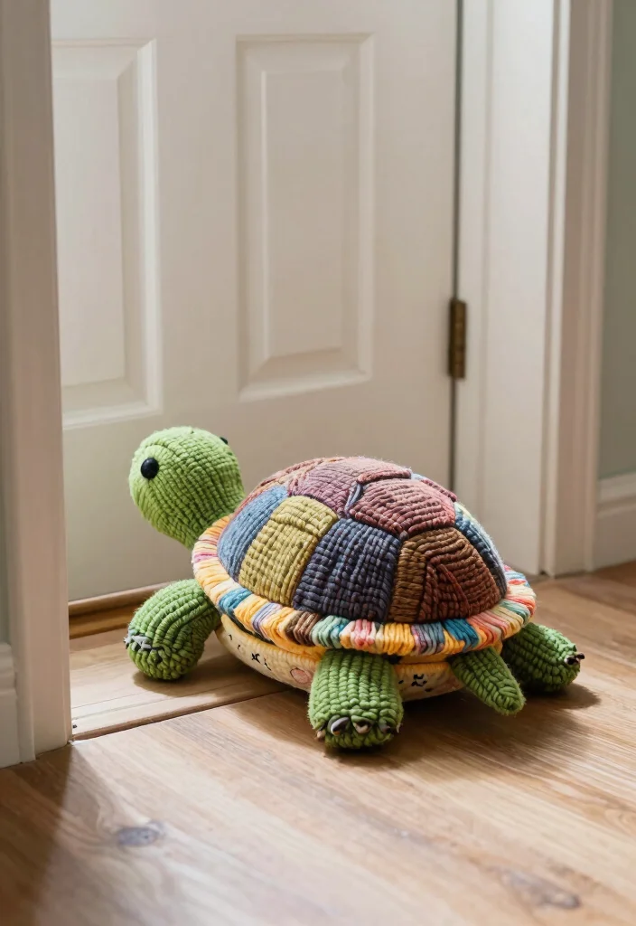 Crochet Turtle Pattern: A Free Guide to Charming Handmade Toys with 17 Rounded Design Ideas - 10. Turtle Doorstop 1
