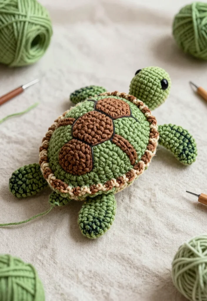Crochet Turtle Pattern: A Free Guide to Charming Handmade Toys with 17 Rounded Design Ideas - 3. Realistic Turtle Features 1