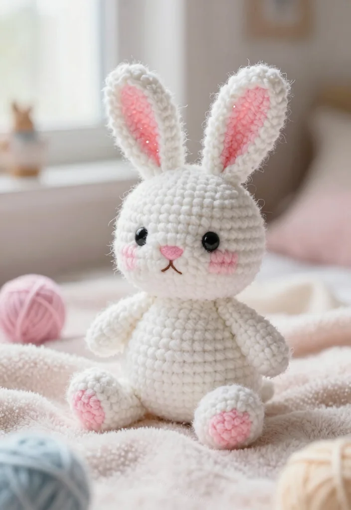 Cute Things to Crochet: A Guide for Joyful and Stress-Free Crafting with 19 Fun Project Ideas - 1. Adorable Amigurumi Bunny 1