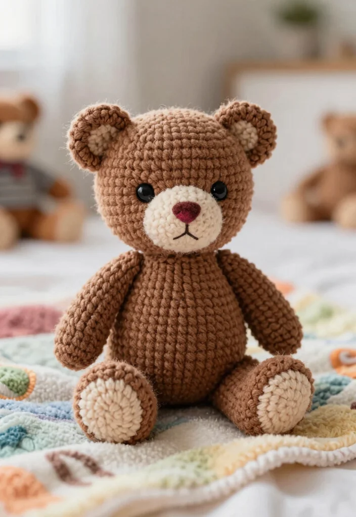 Cute Things to Crochet: A Guide for Joyful and Stress-Free Crafting with 19 Fun Project Ideas - 13. Sweet Little Teddy Bear 1