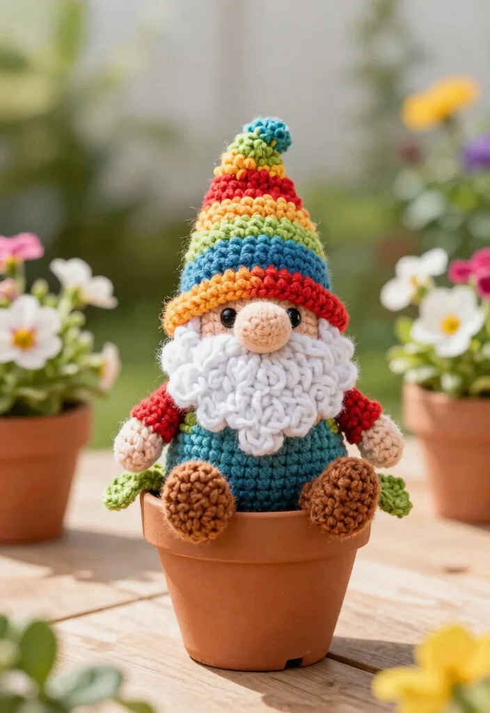 Cute Things to Crochet: A Guide for Joyful and Stress-Free Crafting with 19 Fun Project Ideas - 19. Sweet Garden Gnome 1