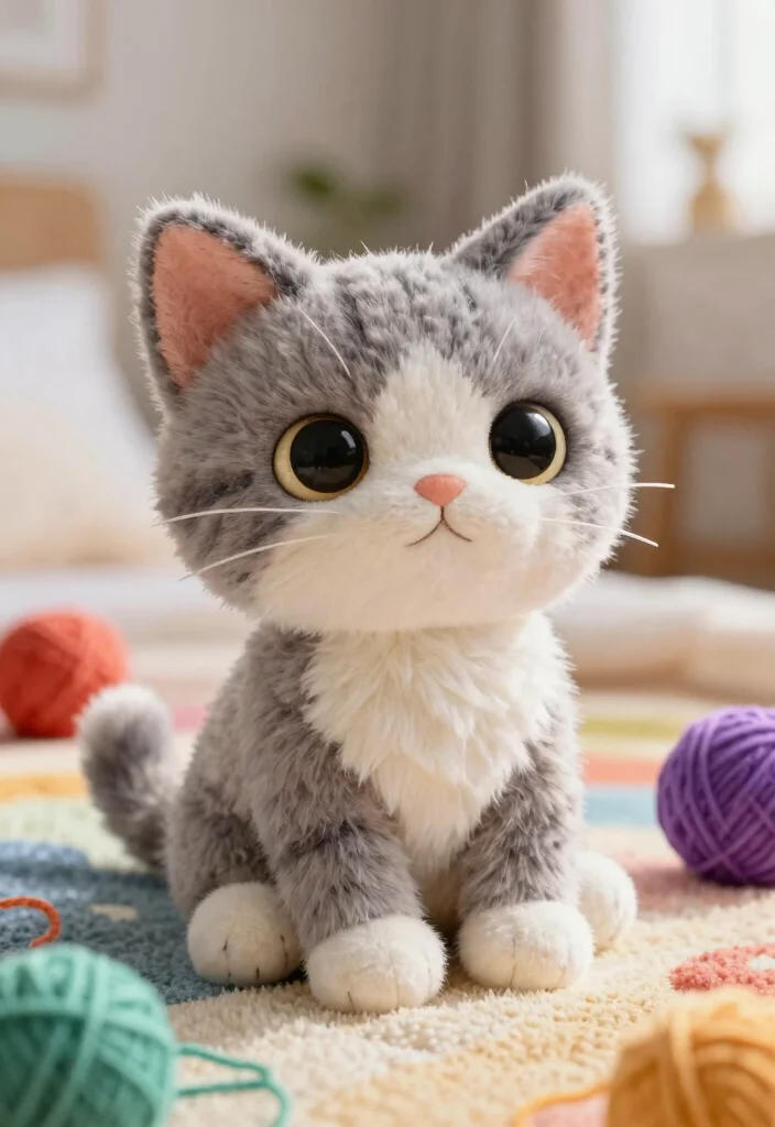 Cute Things to Crochet: A Guide for Joyful and Stress-Free Crafting with 19 Fun Project Ideas - 6. Cute Cat Plushie 1