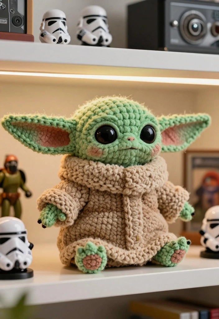 Cute Things to Crochet: A Guide for Joyful and Stress-Free Crafting with 19 Fun Project Ideas - 8. Adorable Baby Yoda 1