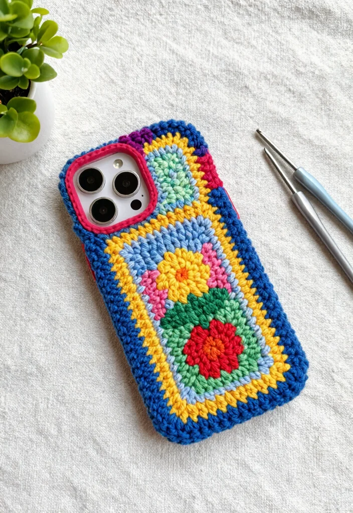 Easy Beginner Crochet Patterns Guide for Smooth Learning Progress with 20 Simple Projects - 11. Crochet Phone Case 1