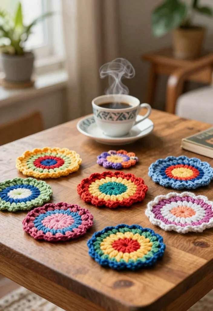 Easy Beginner Crochet Patterns Guide for Smooth Learning Progress with 20 Simple Projects - 2. Simple Crochet Coasters 1
