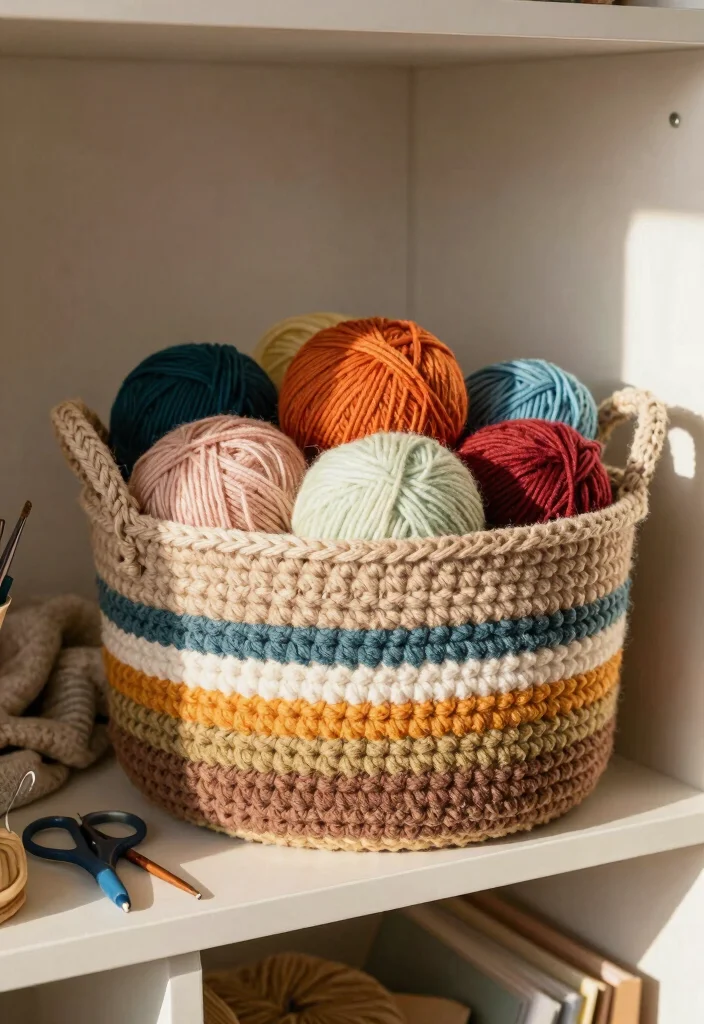 Easy Beginner Crochet Patterns Guide for Smooth Learning Progress with 20 Simple Projects - 4. Easy Crochet Basket 1