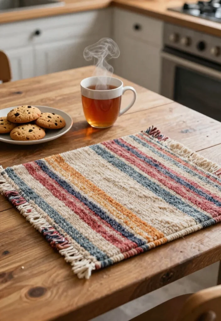 Easy Tapestry Crochet Patterns Guide for Simple Colorwork with 20 Striking Design Examples - 12. Cozy Mug Rug 1