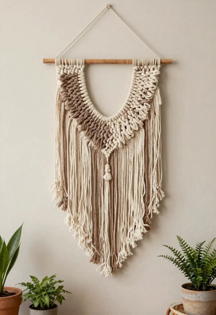 Easy Tapestry Crochet Patterns Guide for Simple Colorwork with 20 Striking Design Examples - 15. Boho Fringe Wall Hanging 1