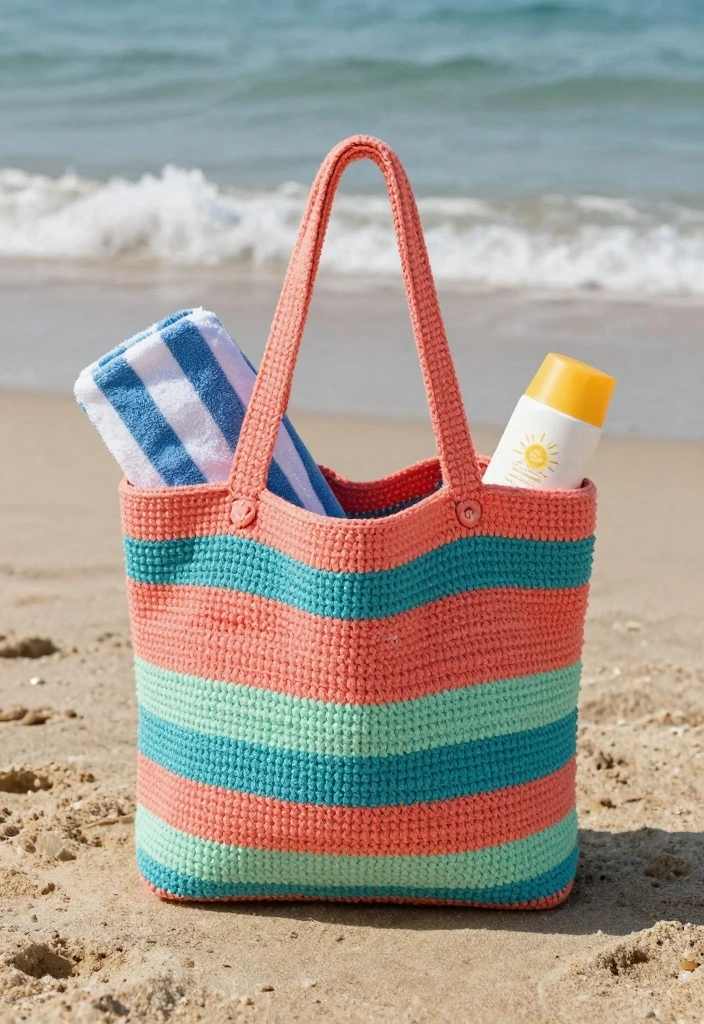 Easy Tapestry Crochet Patterns Guide for Simple Colorwork with 20 Striking Design Examples - 3. Colorful Tote Bag 1