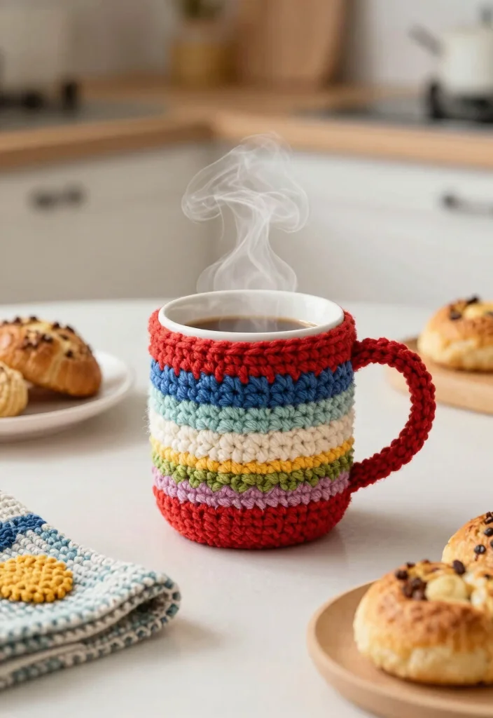 Easy Things to Crochet: A Beginner's Guide to Build Confidence with 20 Fun Project Ideas - 16. Crochet Mug Cozy 1
