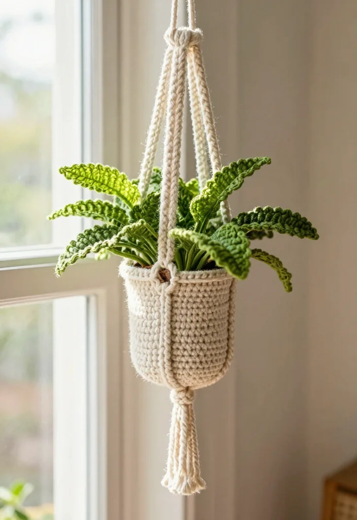 Easy Things to Crochet: A Beginner's Guide to Build Confidence with 20 Fun Project Ideas - 2. Crochet Plant Hanger 1