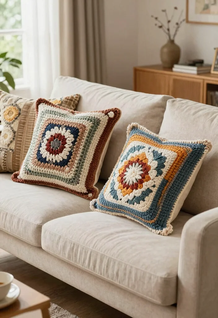 Easy Things to Crochet: A Beginner's Guide to Build Confidence with 20 Fun Project Ideas - 6. Easy Crochet Pillow Covers 1