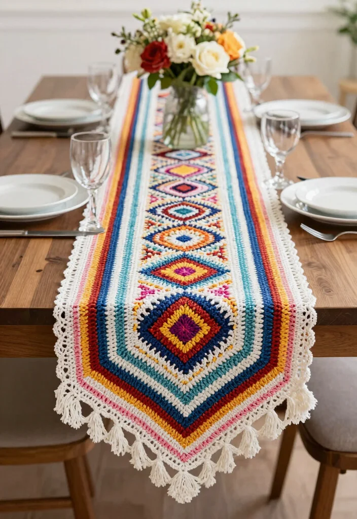 Easy Things to Crochet: A Beginner's Guide to Build Confidence with 20 Fun Project Ideas - 8. Crochet Table Runner 1