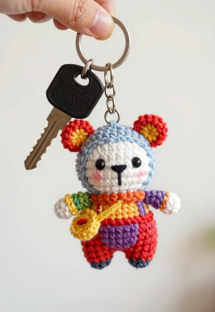 Easy Things to Crochet: A Beginner's Guide to Build Confidence with 20 Fun Project Ideas - 9. Crochet Keychain 1
