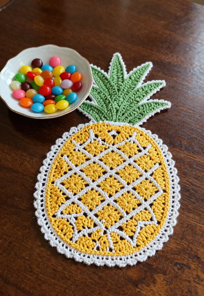 Free Crochet Doily Patterns Guide: 17 Stunning Table Accents for Every Home - 11. Intricate Pineapple Doily 1