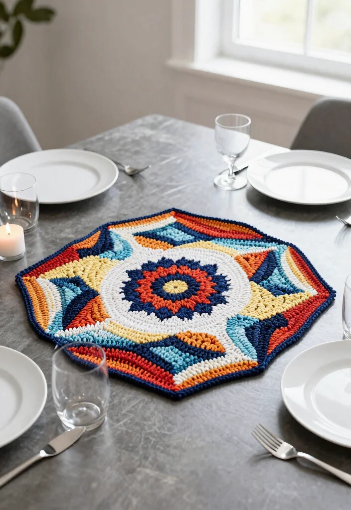 Free Crochet Doily Patterns Guide: 17 Stunning Table Accents for Every Home - 2. Modern Geometric Doily 1