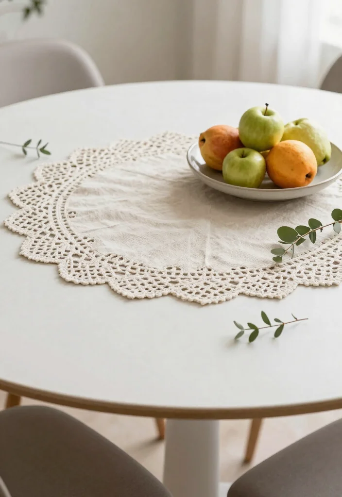 Free Crochet Doily Patterns Guide: 17 Stunning Table Accents for Every Home - 7. Minimalist Scandinavian Doily 1