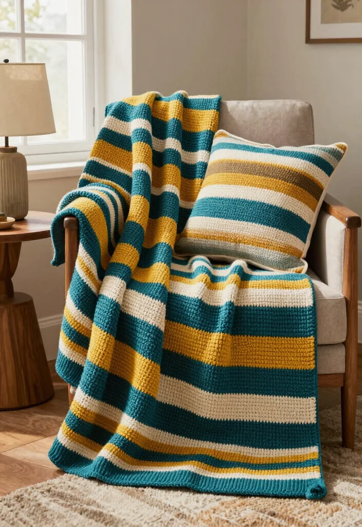 Mosaic Crochet Patterns Free Guide: 18 Bold Design Ideas for Texture and Contrast - 3. Striped Sensations 1