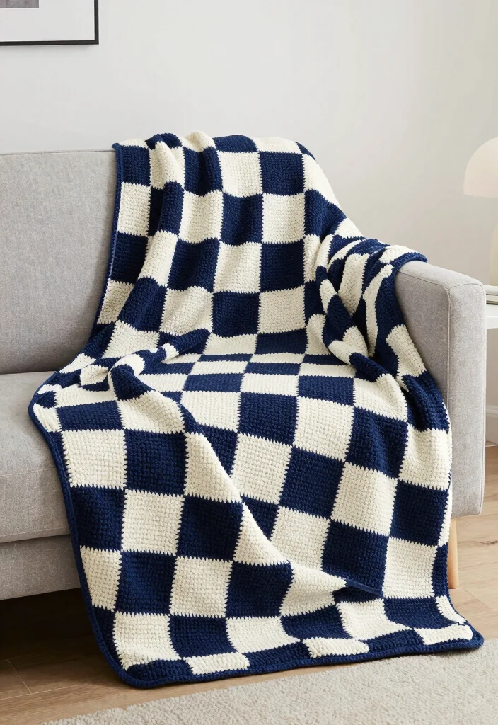 Mosaic Crochet Patterns Free Guide: 18 Bold Design Ideas for Texture and Contrast - 7. Classic Checkerboard 1
