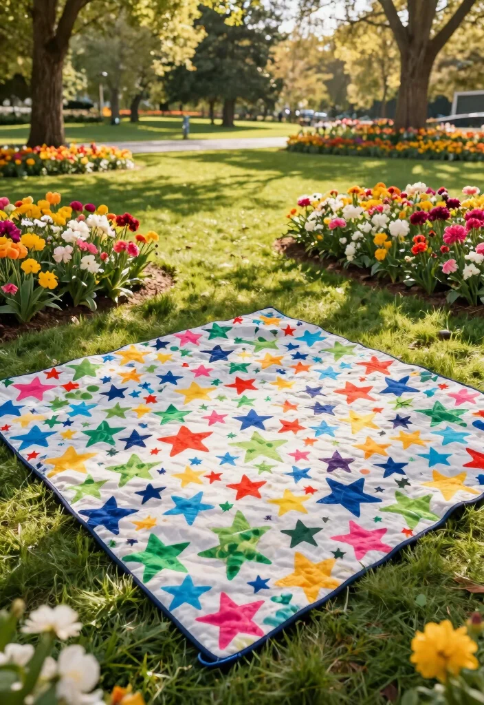 Star Blanket Crochet Pattern Guide: 18 Eye-Catching Layout Ideas - 11. Garden Bloom 1