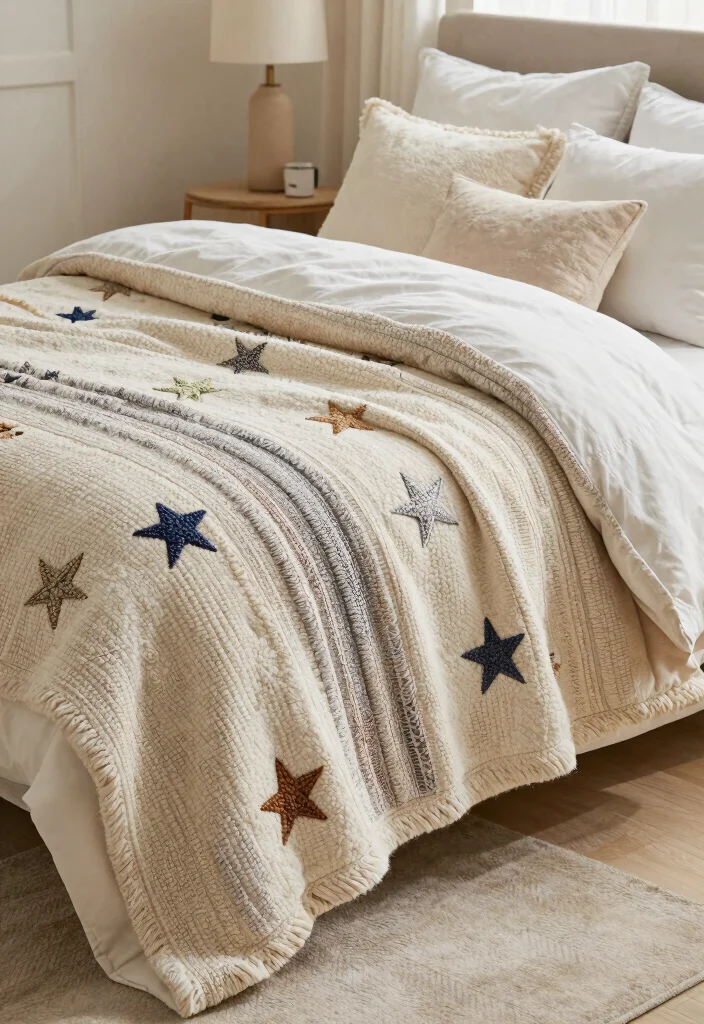 Star Blanket Crochet Pattern Guide: 18 Eye-Catching Layout Ideas - 17. Layered Textures 1