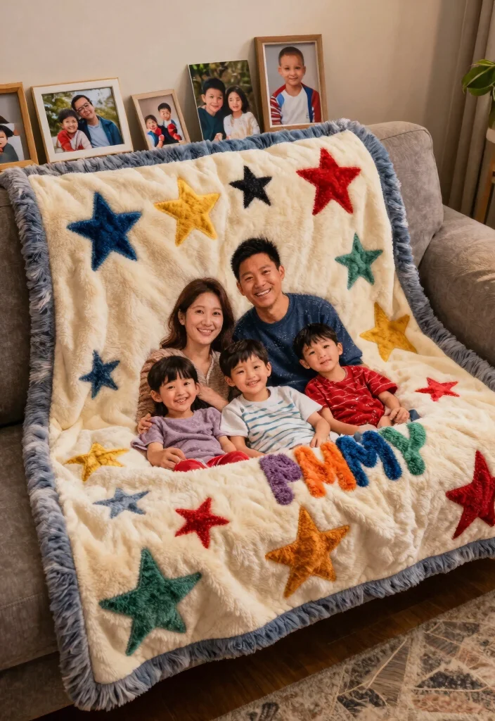 Star Blanket Crochet Pattern Guide: 18 Eye-Catching Layout Ideas - 18. Customizable Family Star 1