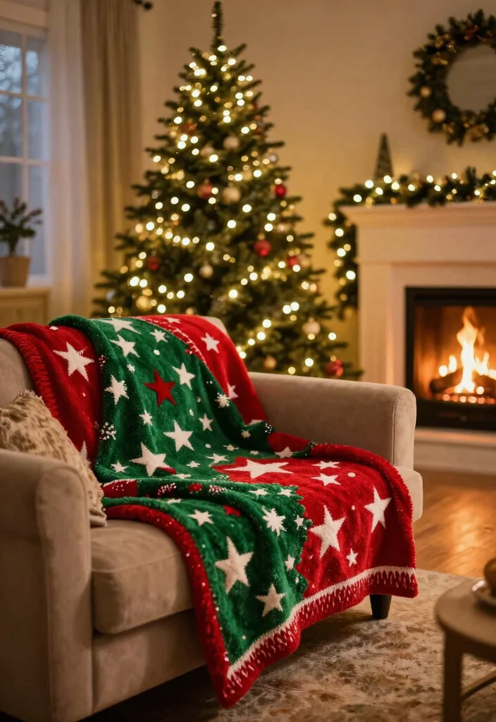 Star Blanket Crochet Pattern Guide: 18 Eye-Catching Layout Ideas - 9. Holiday Cheer 1