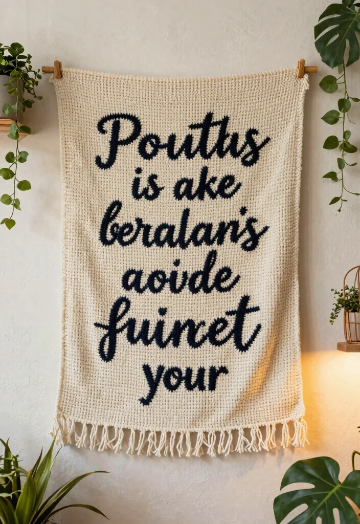 Tapestry Crochet Patterns Charts Guide: 19 Creative Layout Ideas for Vibrant Colorwork - 13. Inspirational Quotes: Crafting with Meaning 1