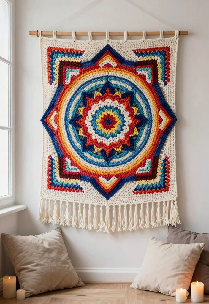 Tapestry Crochet Patterns Charts Guide: 19 Creative Layout Ideas for Vibrant Colorwork - 5. Mandala Designs: Cycles of Beauty 1
